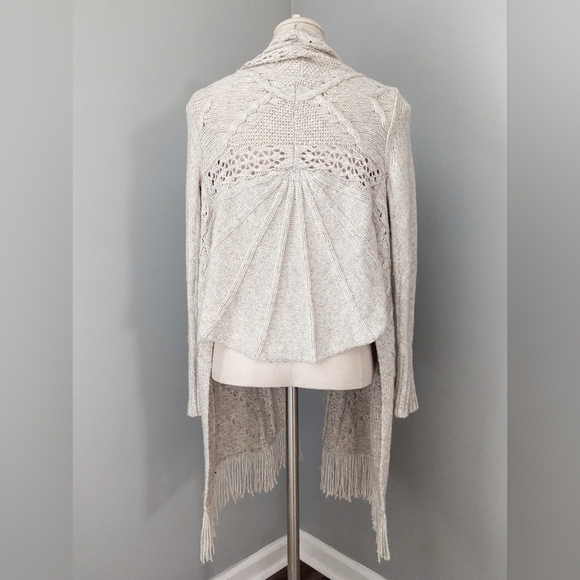 Anthropologie Angel of the North Anais wool sweater fringe small - Picture 6 of 9